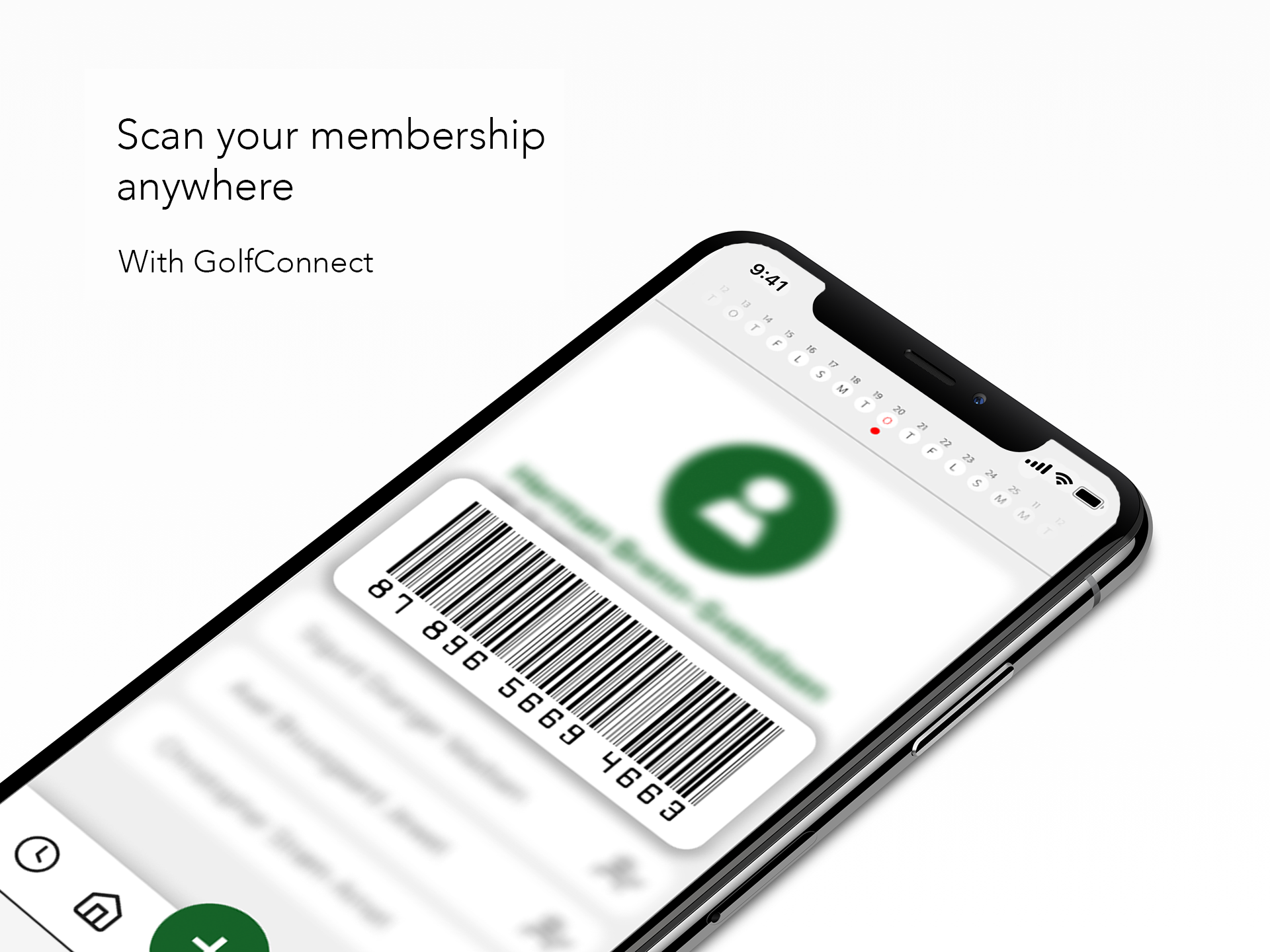 GolfConnect medlemskap scan